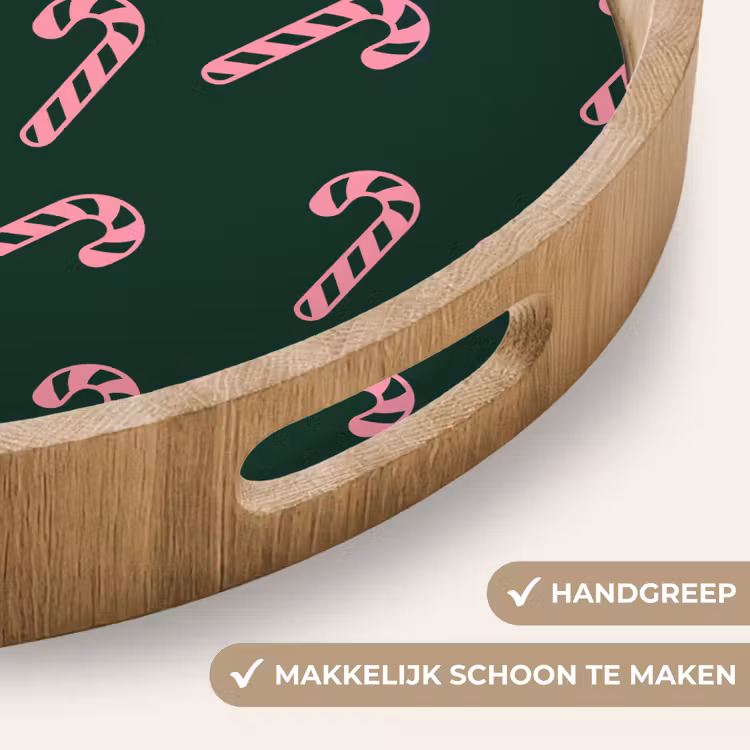 Dienblad - Kerst - Roze - Groen - Zuurstok — 5