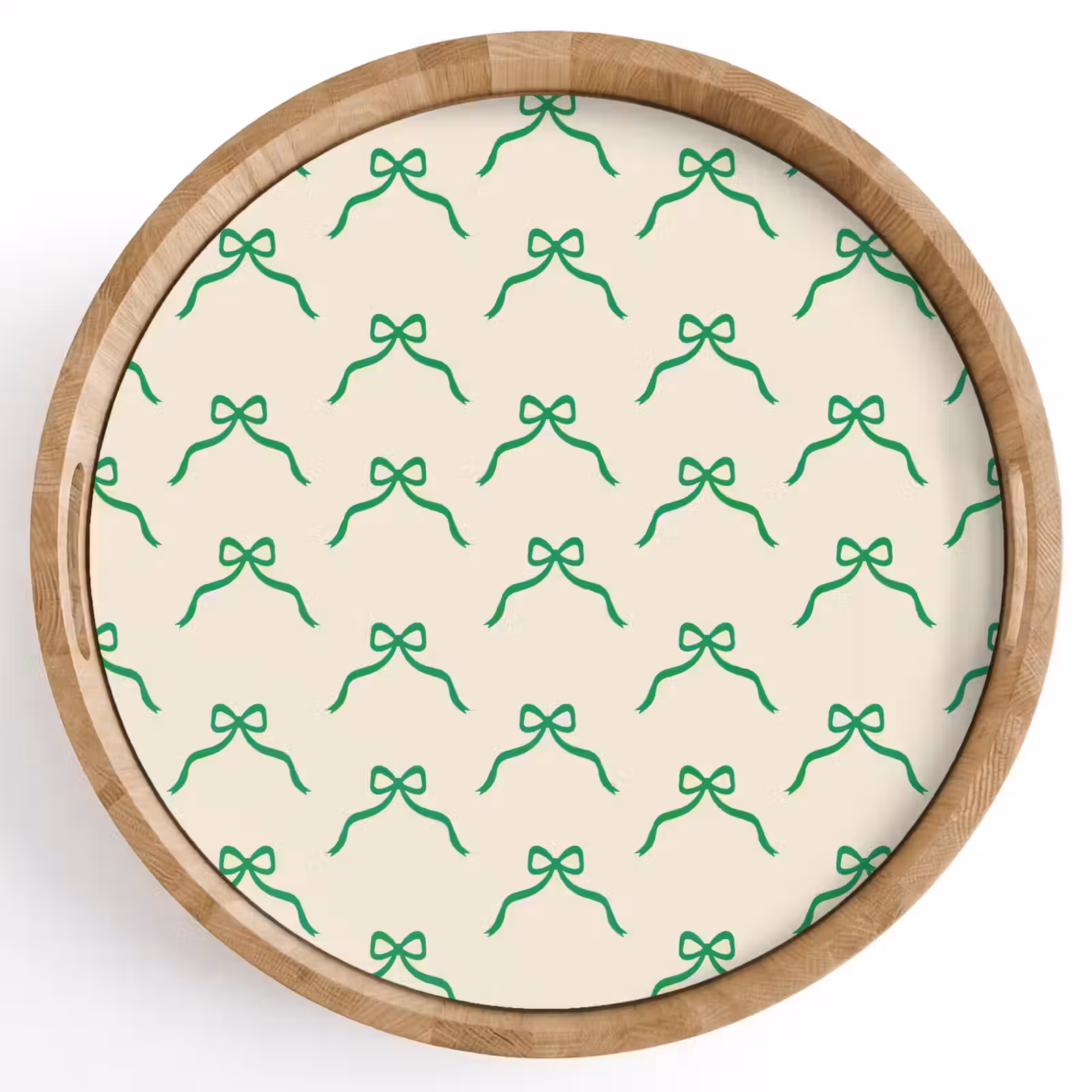 Dienblad - Strik - Crème - Groen - Kerst — 1
