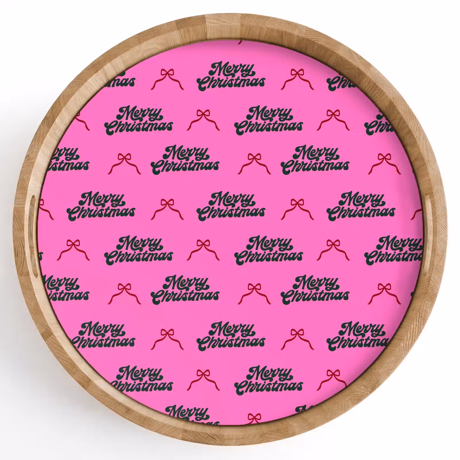 Dienblad - Tekst - Neon - Roze - Kerst — 1
