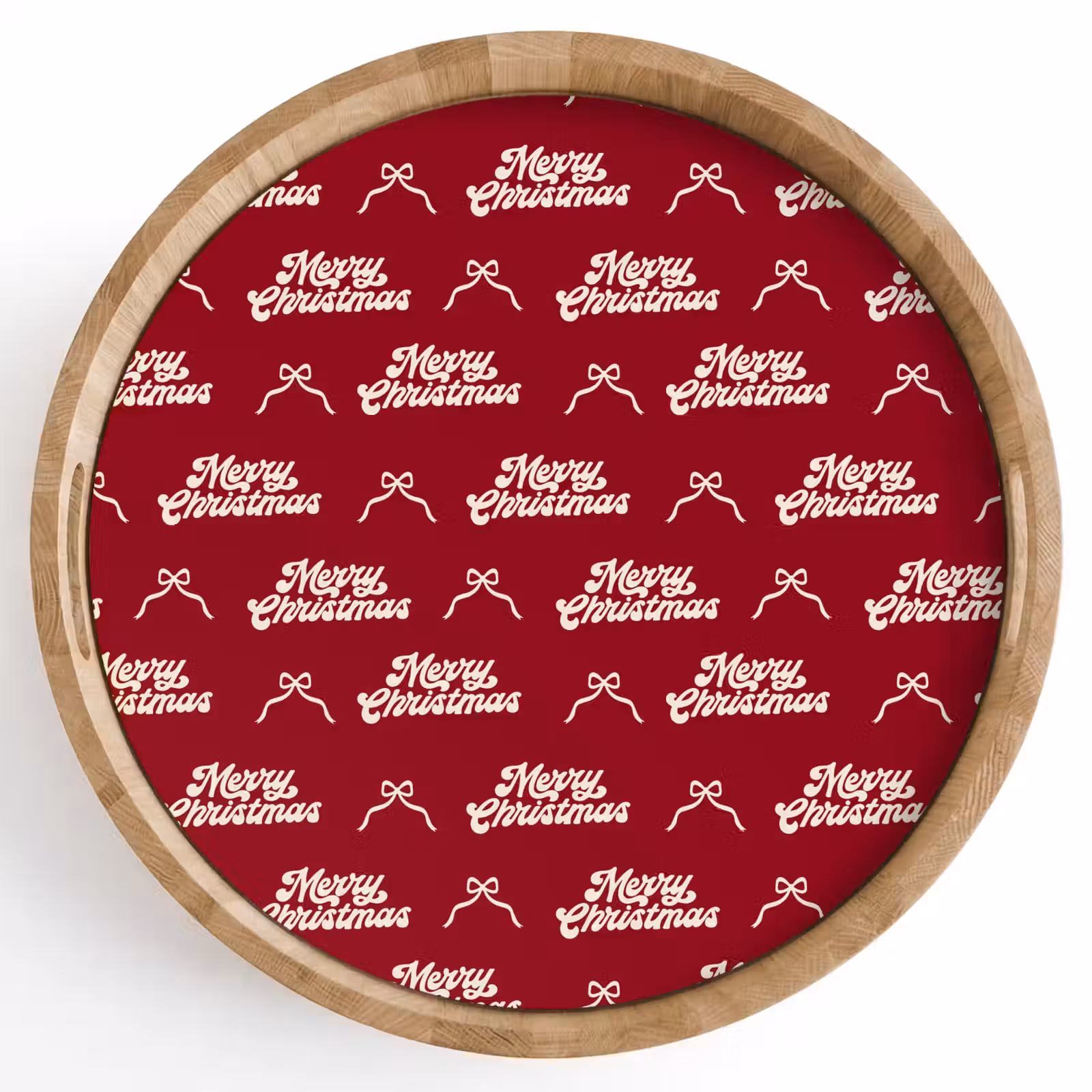 Dienblad - Tekst - Rood - Wit - Strik — 1