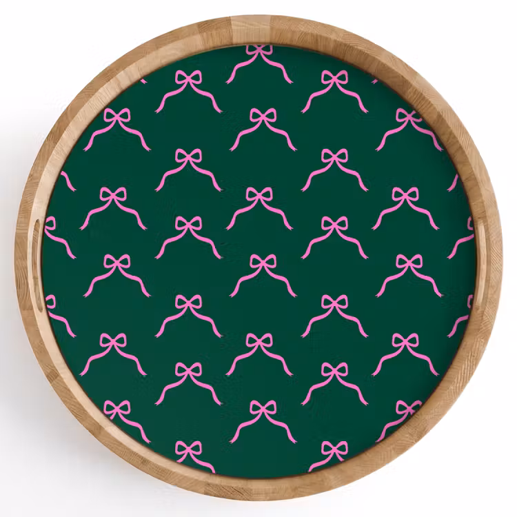 Dienblad - Kerst - Neon - Groen - Strik — 1