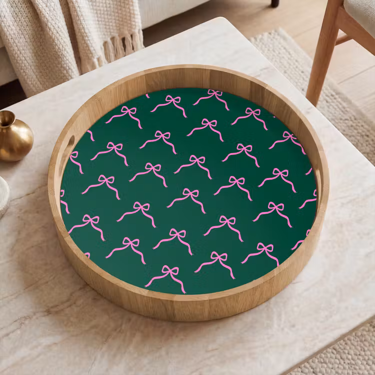 Dienblad - Kerst - Neon - Groen - Strik — 2