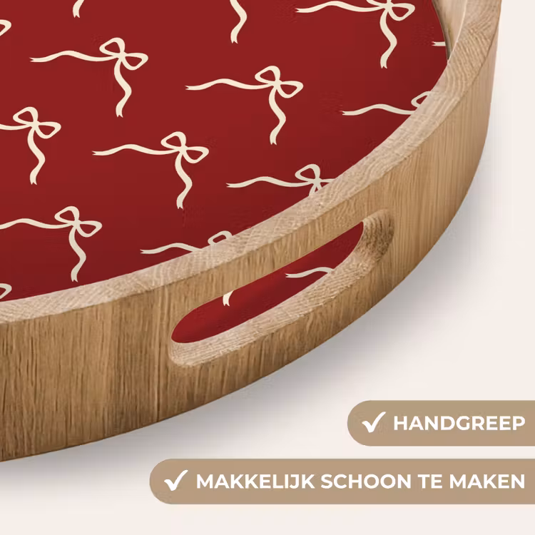 Dienblad - Strik - Kerst - Rood - Wit — 5