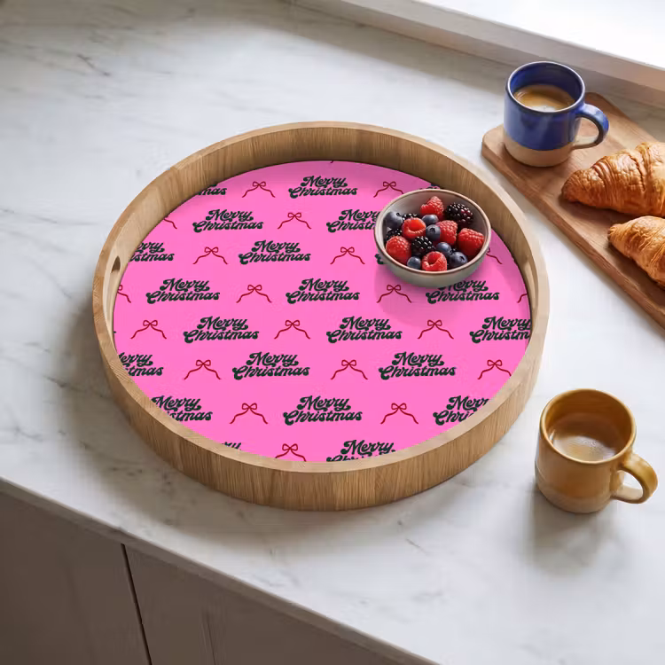 Dienblad - Tekst - Neon - Roze - Kerst — 4