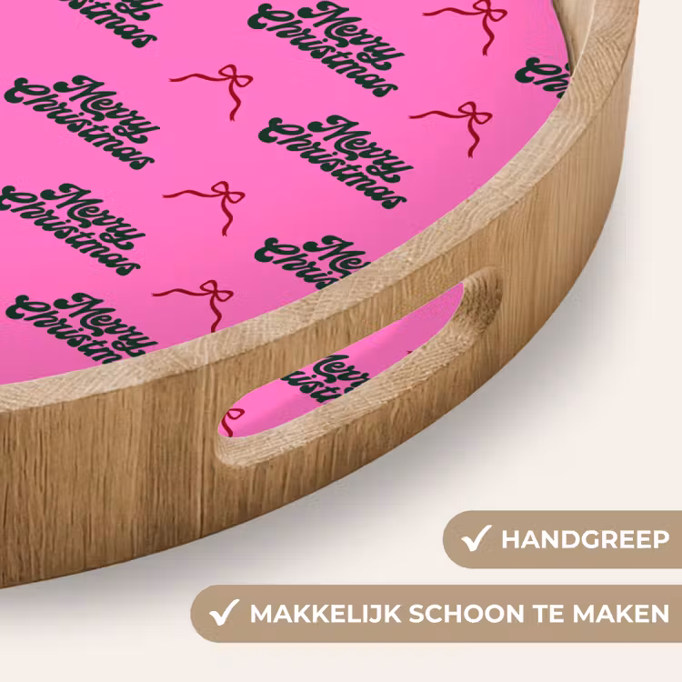 Dienblad - Tekst - Neon - Roze - Kerst — 5
