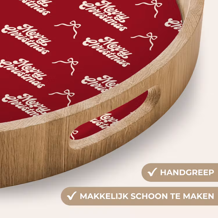 Dienblad - Tekst - Rood - Wit - Strik — 5