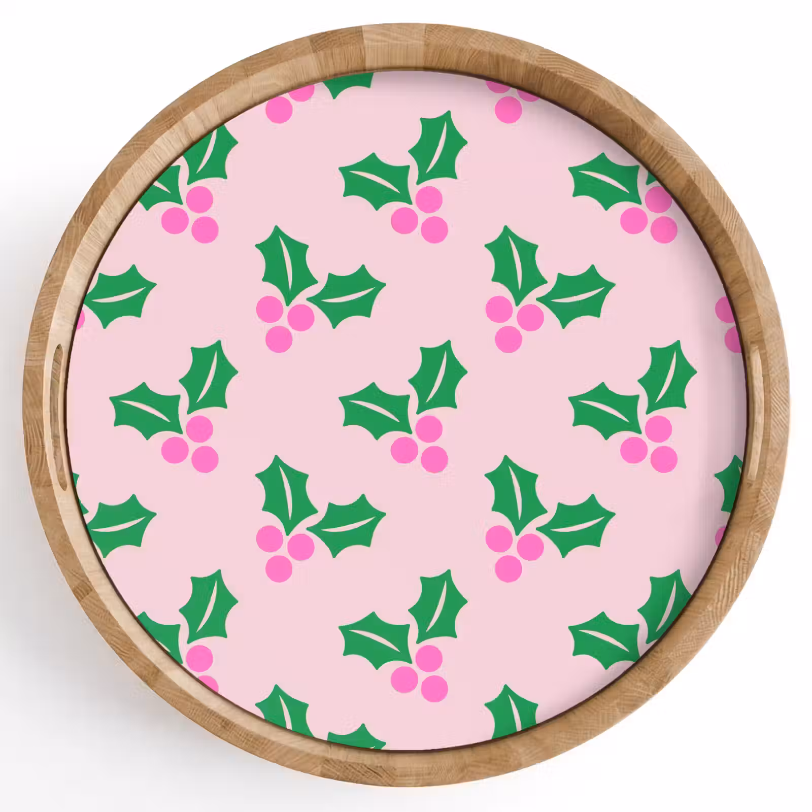 Dienblad - Kerst - Hulst - Roze — 1