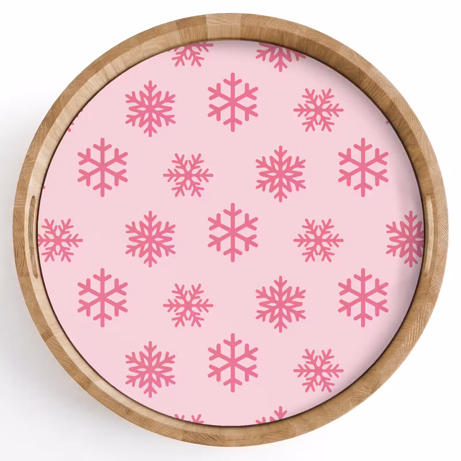 Dienblad - Sneeuwvlok - Roze - Kerst — 1