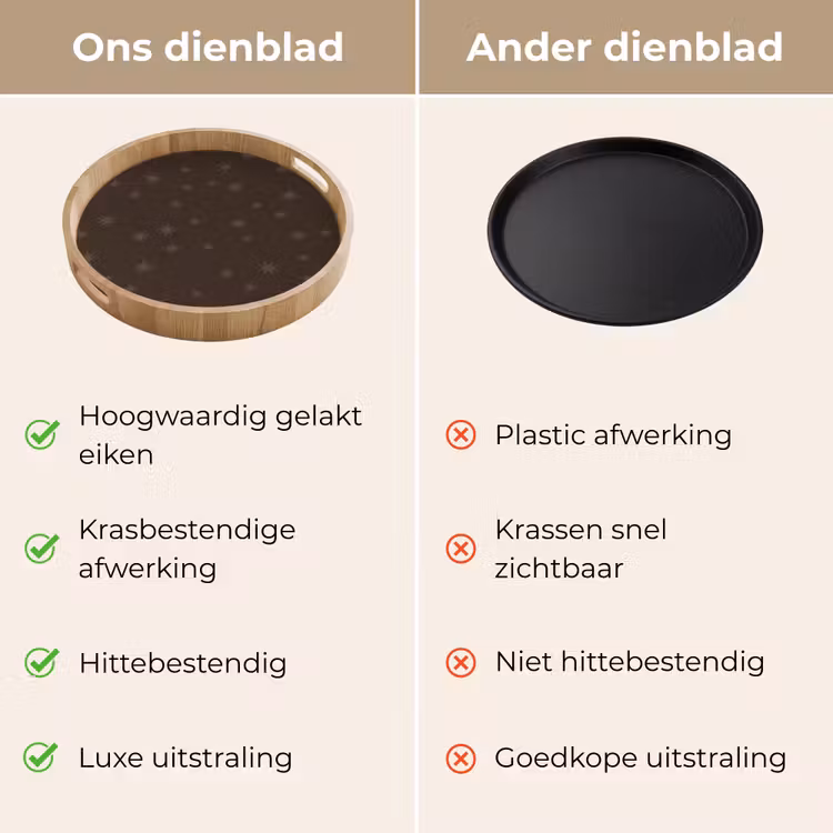 Dienblad - Bruin - Sterren - Kerst — 3