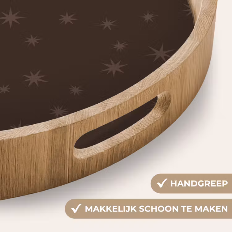 Dienblad - Bruin - Sterren - Kerst — 5
