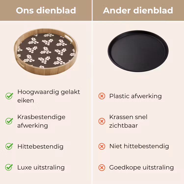 Dienblad - Hulst - Bruin - Kerst — 3