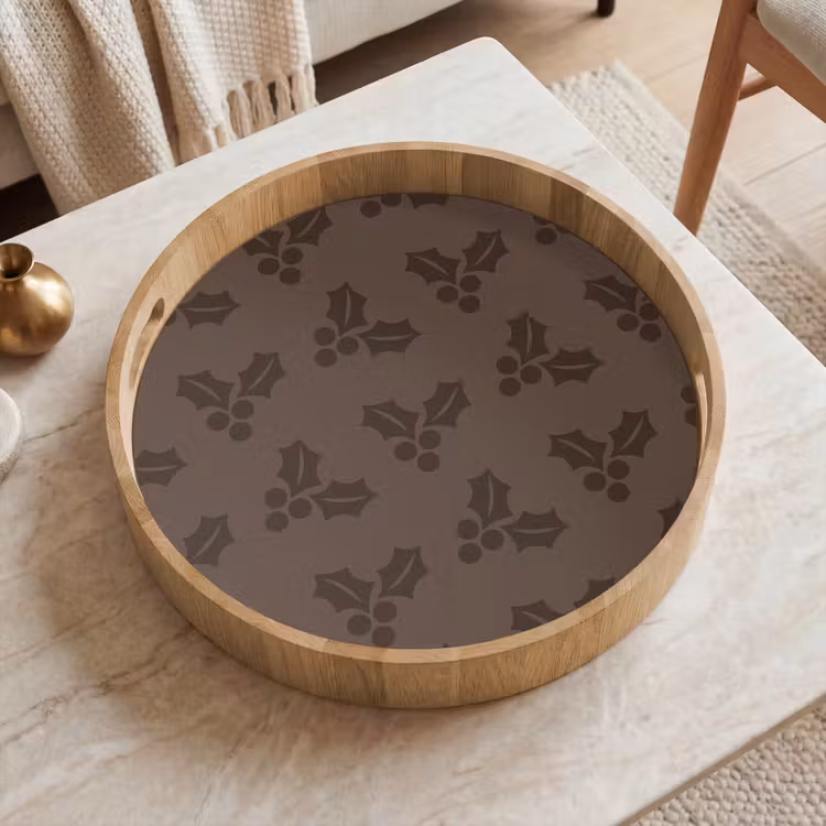 Dienblad - Hulst - Kerst - Bruin — 2