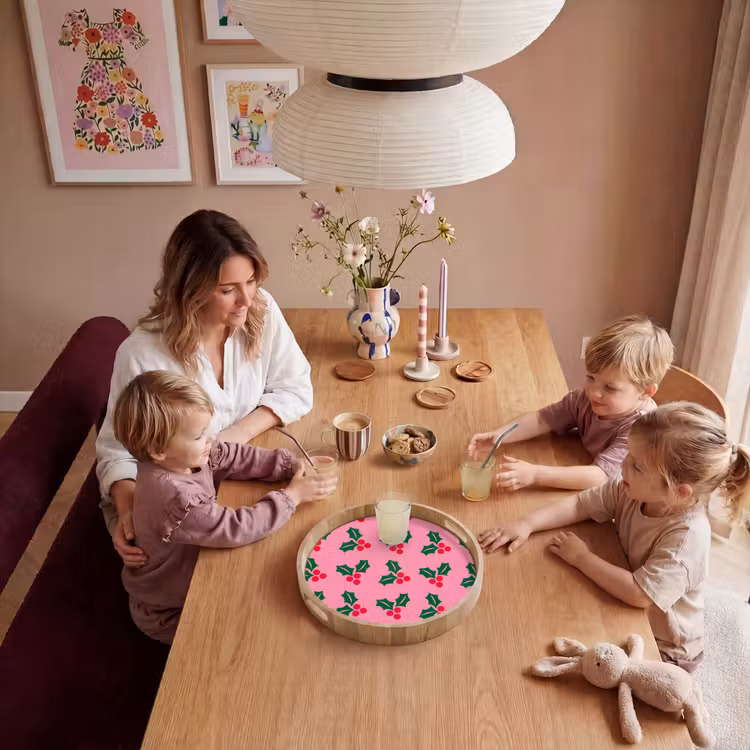 Dienblad - Hulst - Kerst - Roze — 7