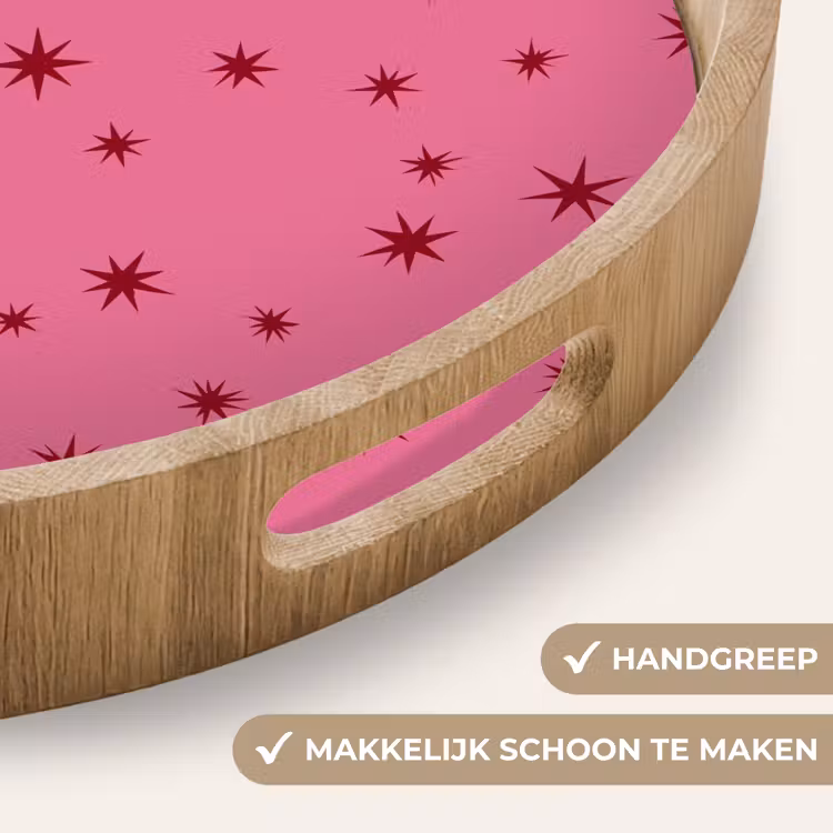 Dienblad - Kerst - Ster - Rood - Roze — 5