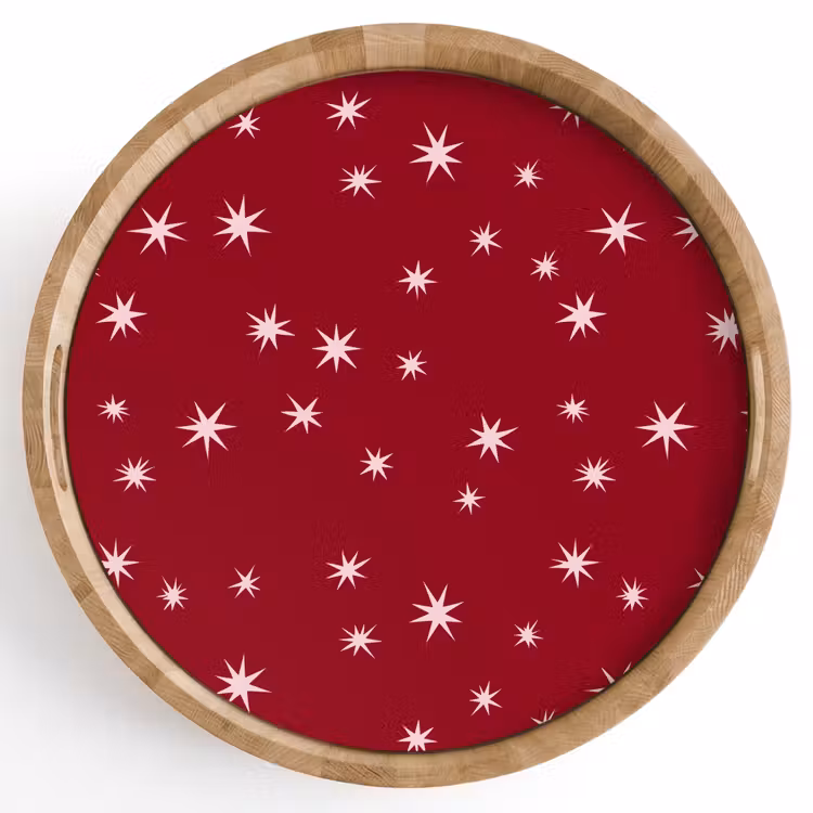 Dienblad - Rood - Wit - Kerst - Ster — 1