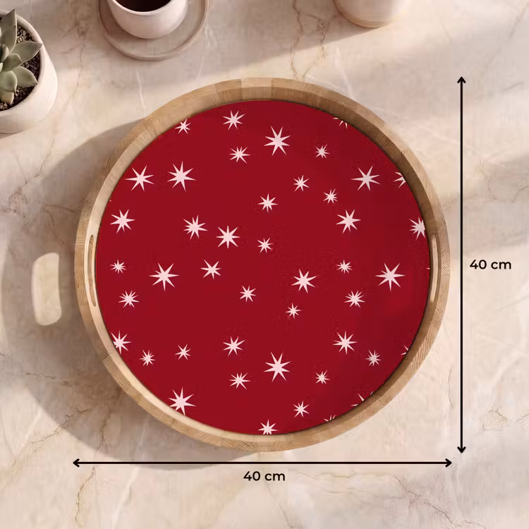 Dienblad - Rood - Wit - Kerst - Ster — 9