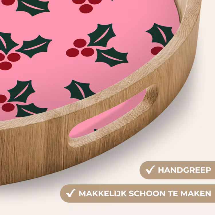 Dienblad - Roze - Kerst - Hulst — 5