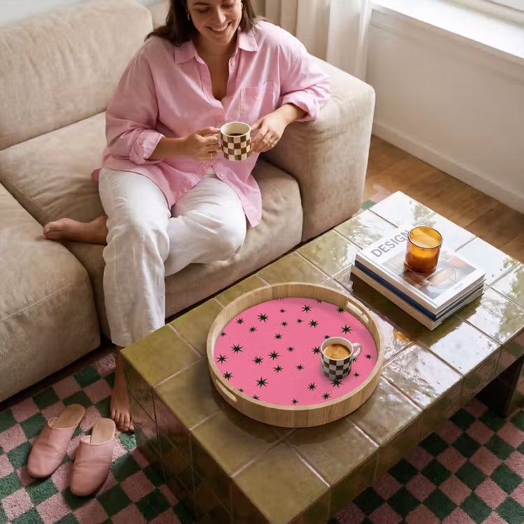 Dienblad - Ster - Groen - Roze - Kerst — 6