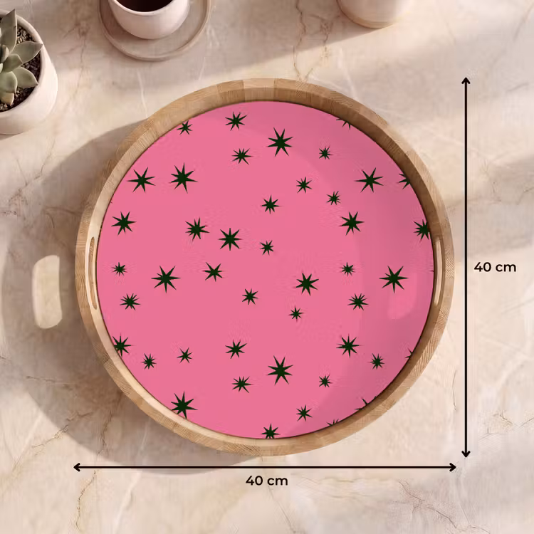 Dienblad - Ster - Groen - Roze - Kerst — 9