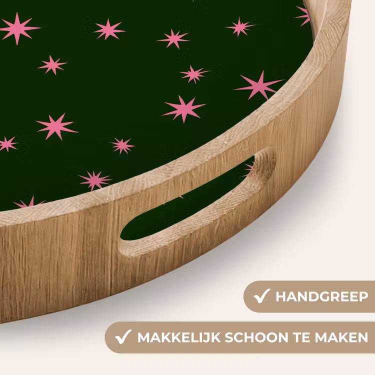 Dienblad - Ster - Roze - Groen - Kerst — 5
