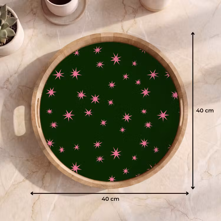 Dienblad - Ster - Roze - Groen - Kerst — 9