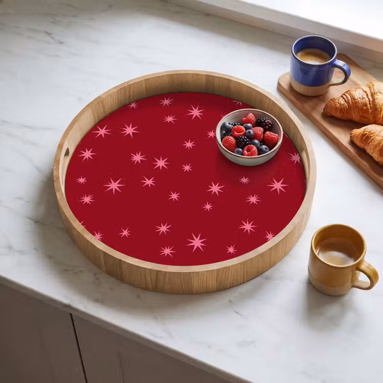 Dienblad - Ster - Roze - Kerst - Rood — 4