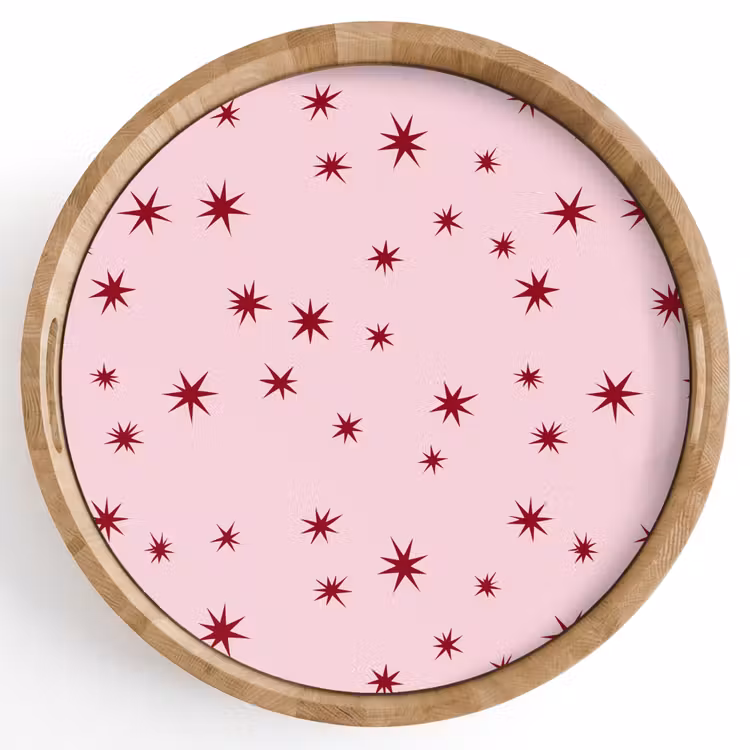 Dienblad - Ster - Roze - Rood — 1
