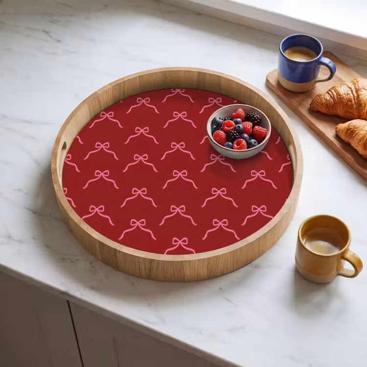 Dienblad - Strik - Kerst - Rood - Roze — 4