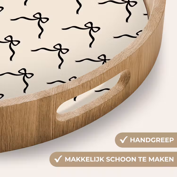 Dienblad - Strik - Kerst - Wit - Zwart — 5