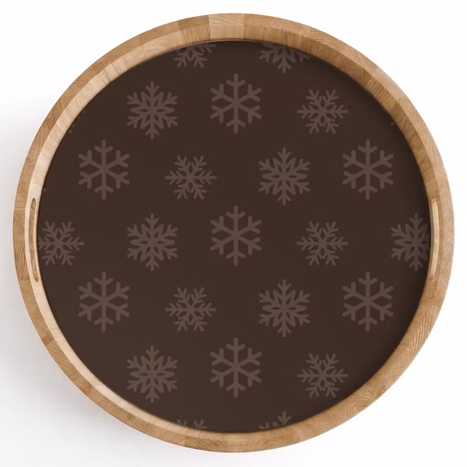Dienblad - Sneeuwvlok - Bruin - Kerst — 1