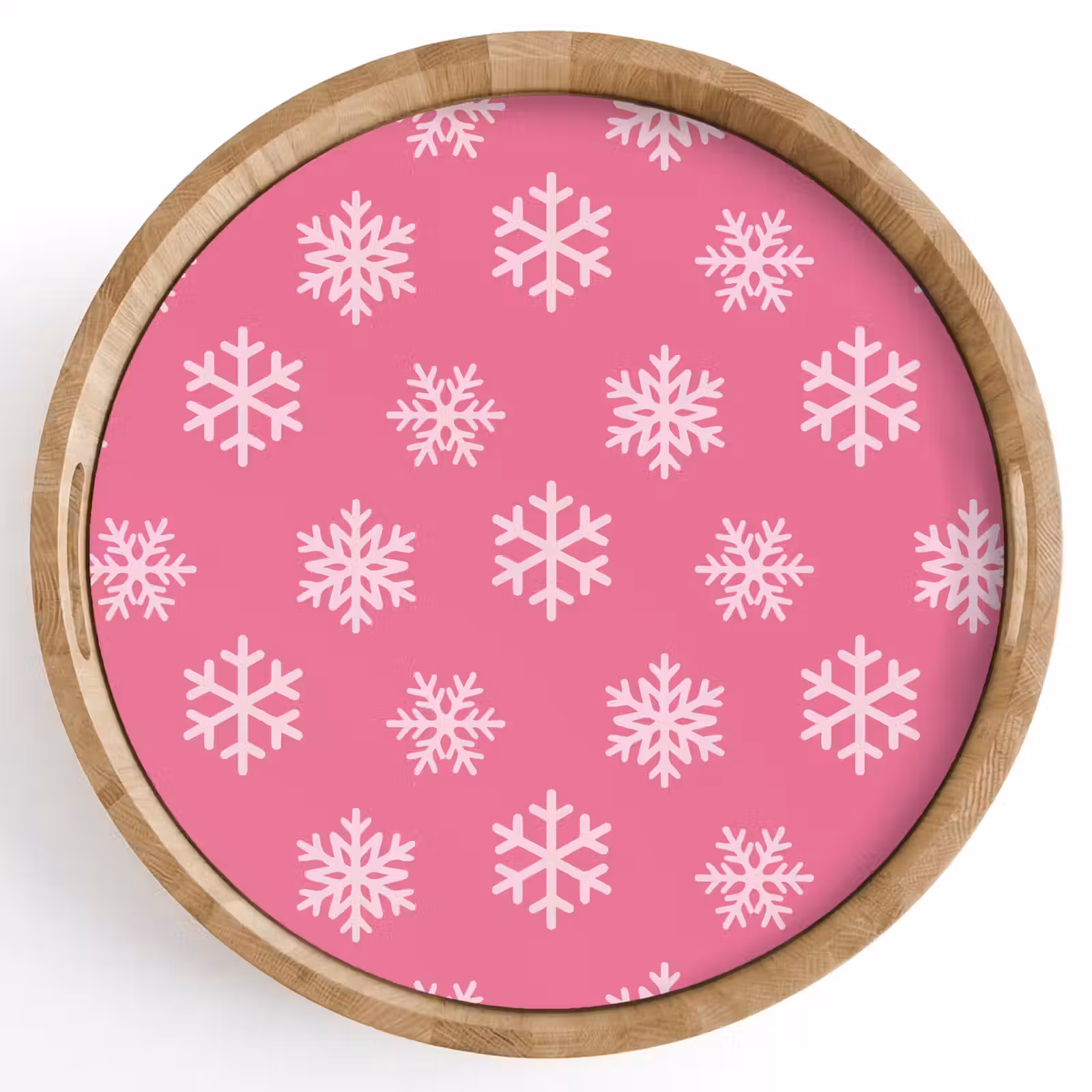 Dienblad - Sneeuwvlok - Kerst - Roze — 1