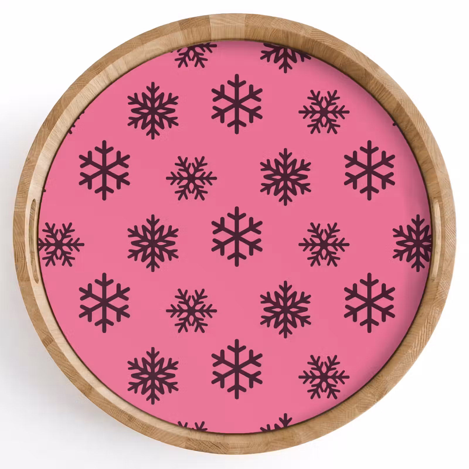 Dienblad - Sneeuwvlok - Paars - Roze - Kerst — 1