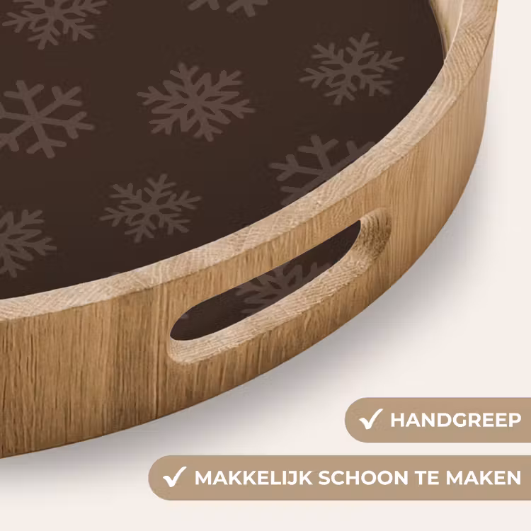 Dienblad - Sneeuwvlok - Bruin - Kerst — 5