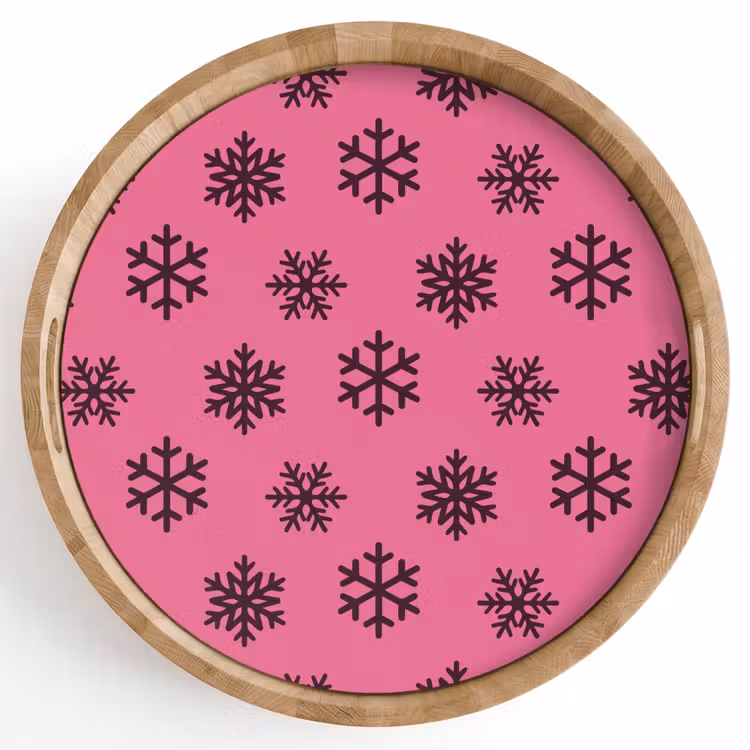 Dienblad - Sneeuwvlok - Paars - Roze - Kerst — 1