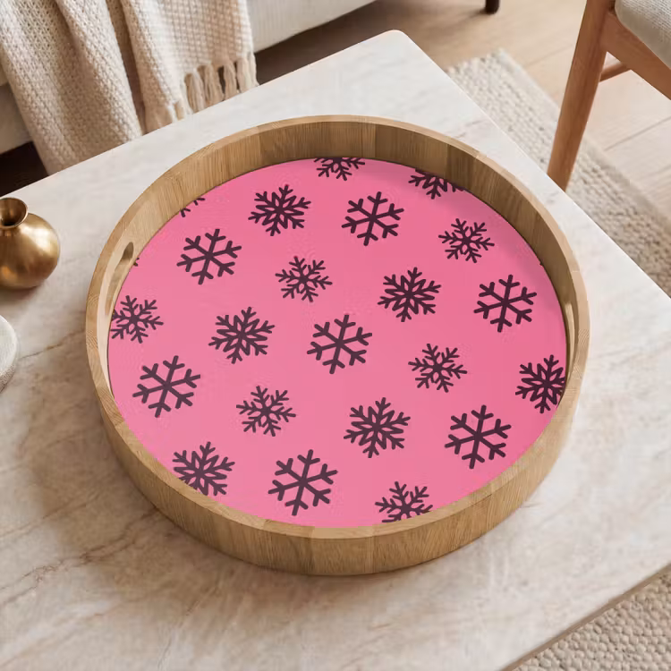 Dienblad - Sneeuwvlok - Paars - Roze - Kerst — 2