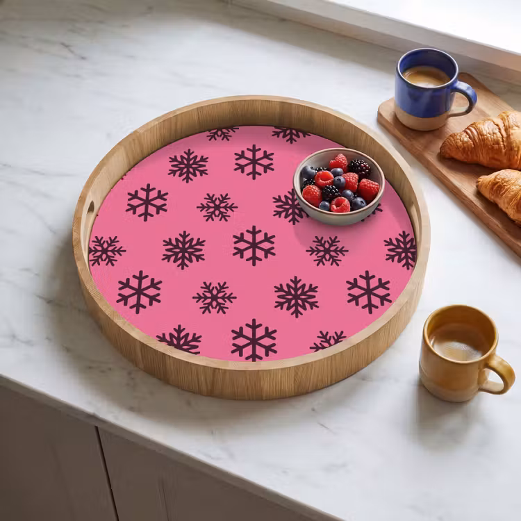 Dienblad - Sneeuwvlok - Paars - Roze - Kerst — 4