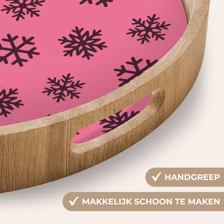 Dienblad - Sneeuwvlok - Paars - Roze - Kerst — 5