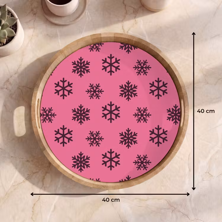Dienblad - Sneeuwvlok - Paars - Roze - Kerst — 9