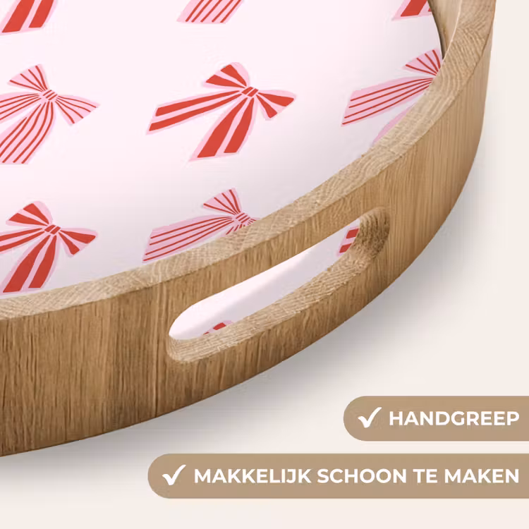 Dienblad - Strikken - Kerst - Roze - Rood — 5