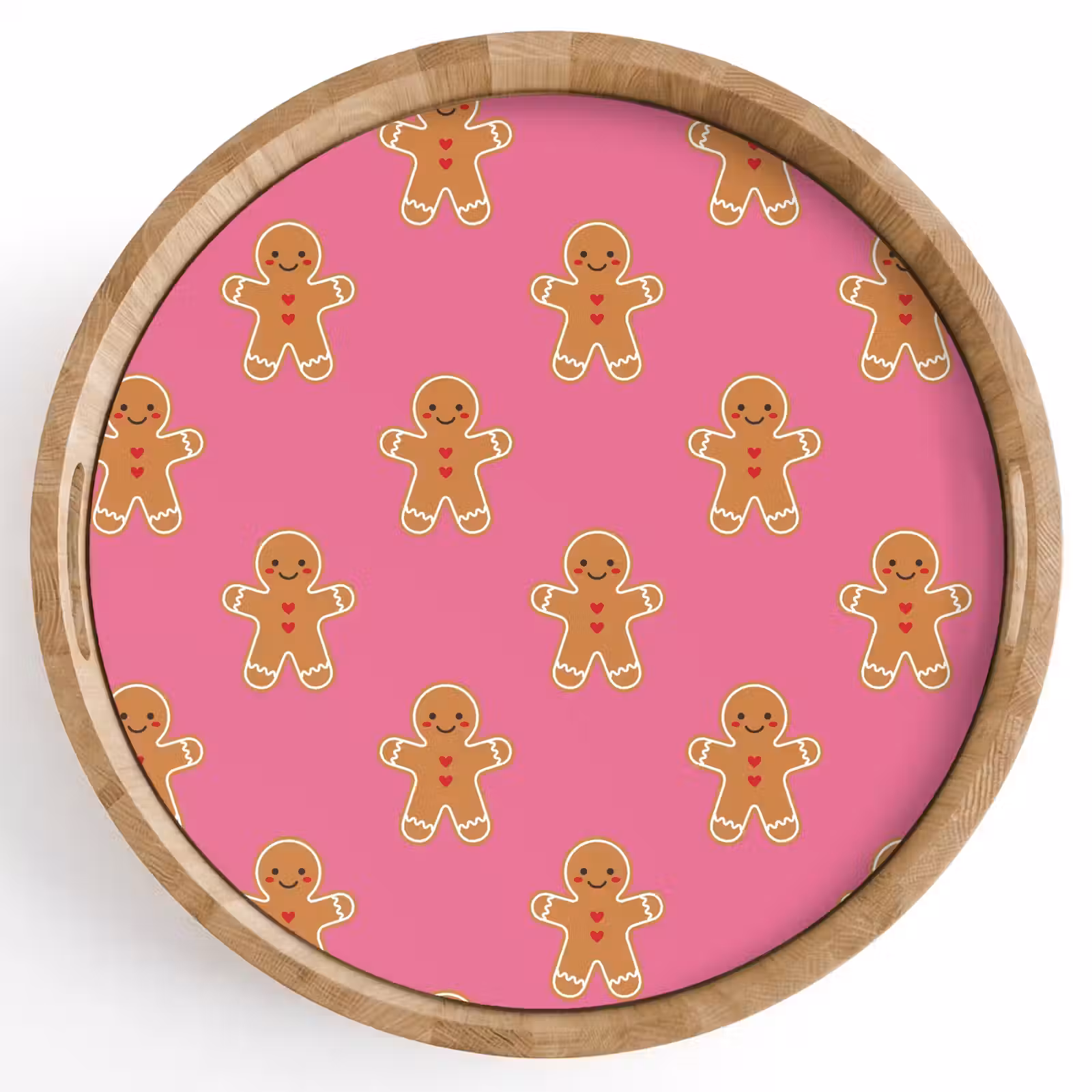 Dienblad - Peperkoek - Kerst - Roze - Bruin — 1
