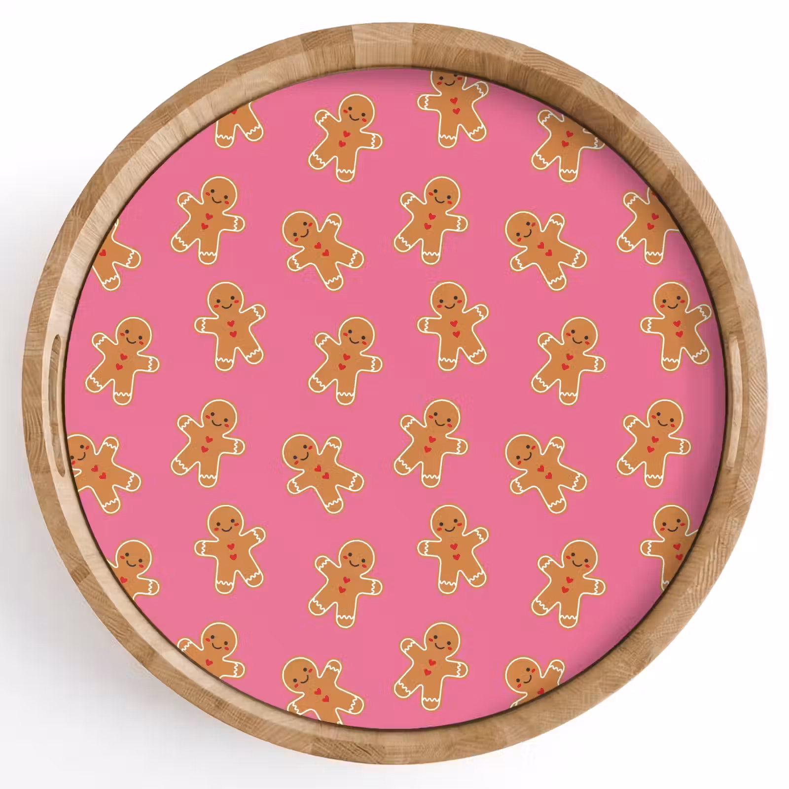 Dienblad - Peperkoek - Roze - Bruin - Kerst — 1