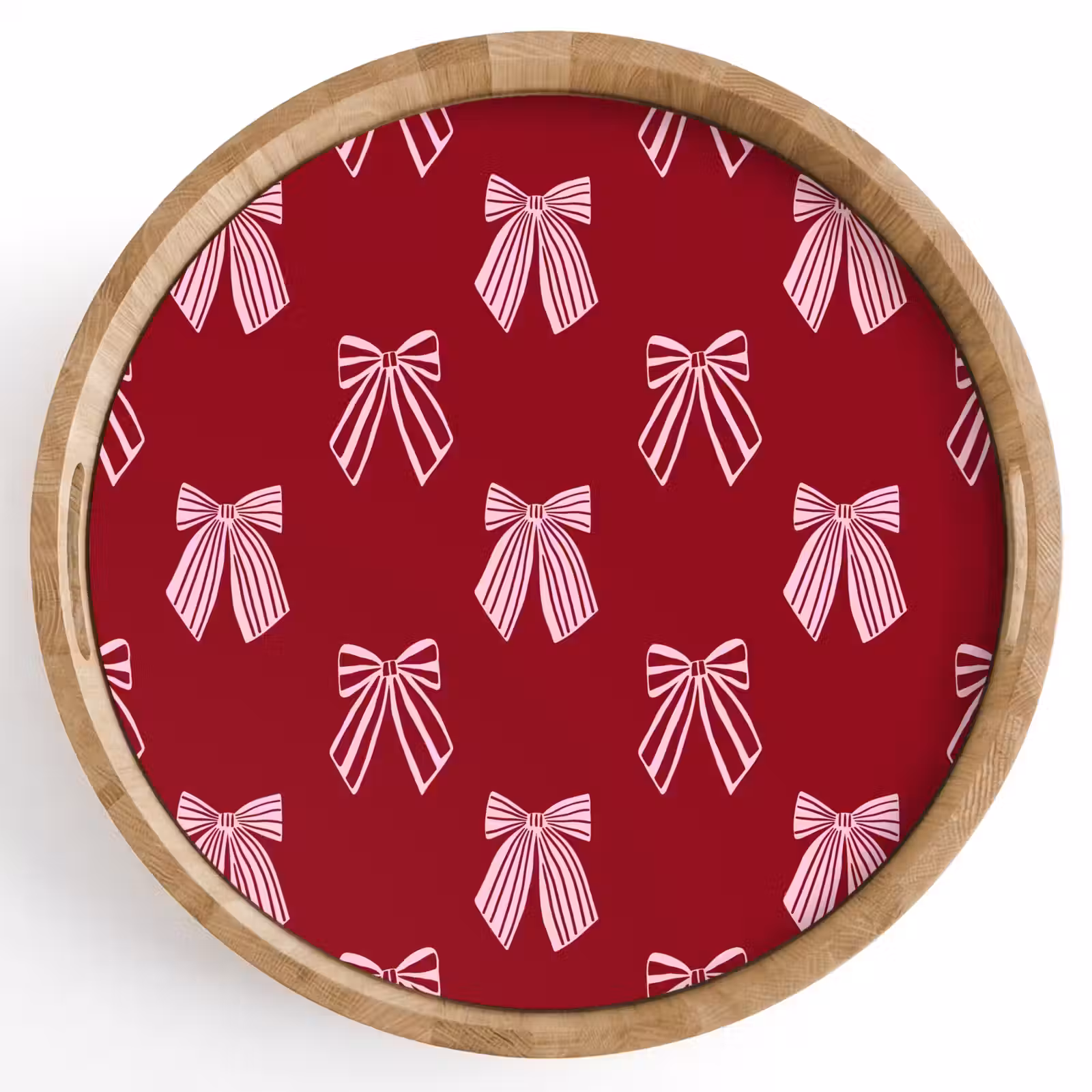 Dienblad - Strikken - Kerst - Burgundy - Roze — 1