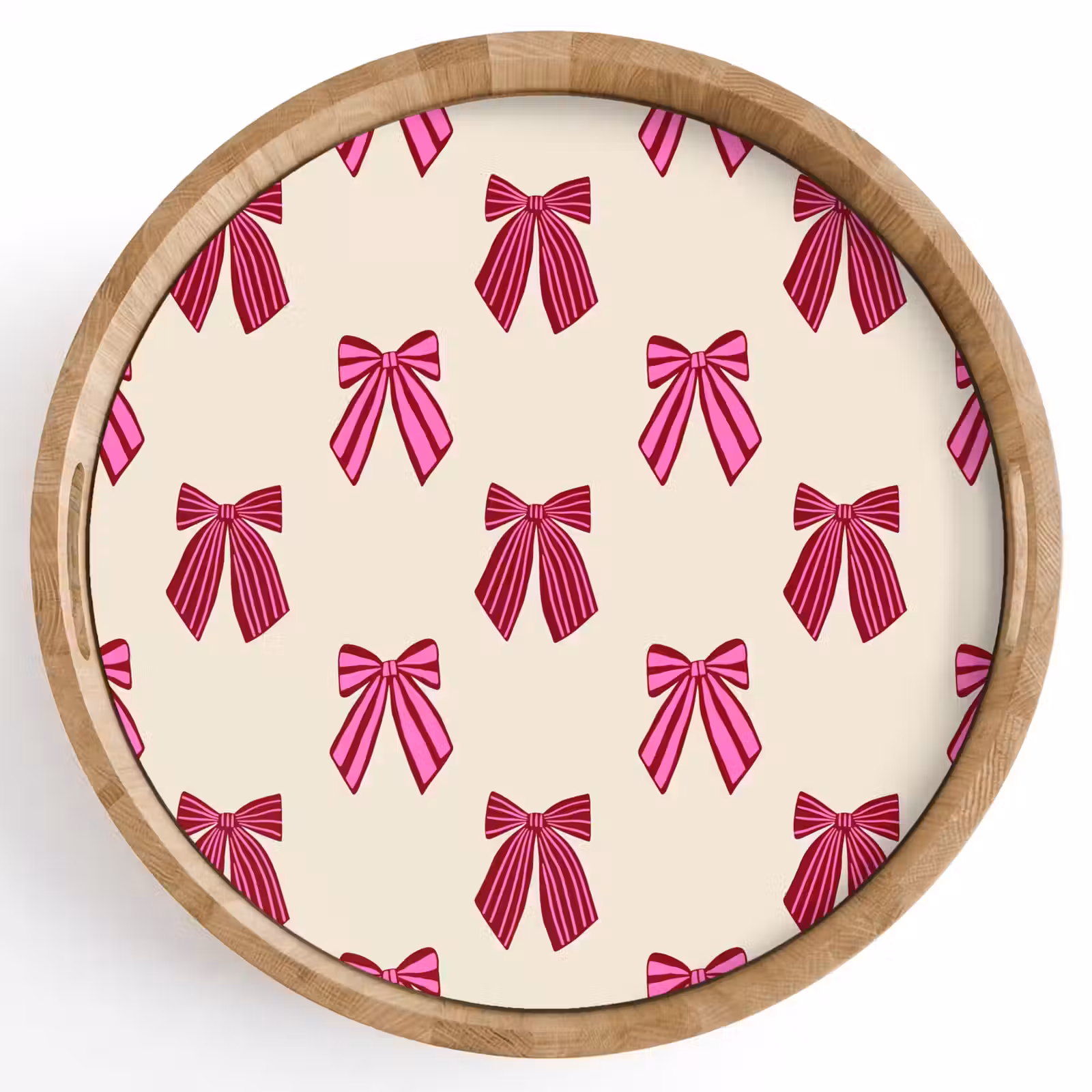 Dienblad - Strikken - Kerst - Roze - Crème — 1