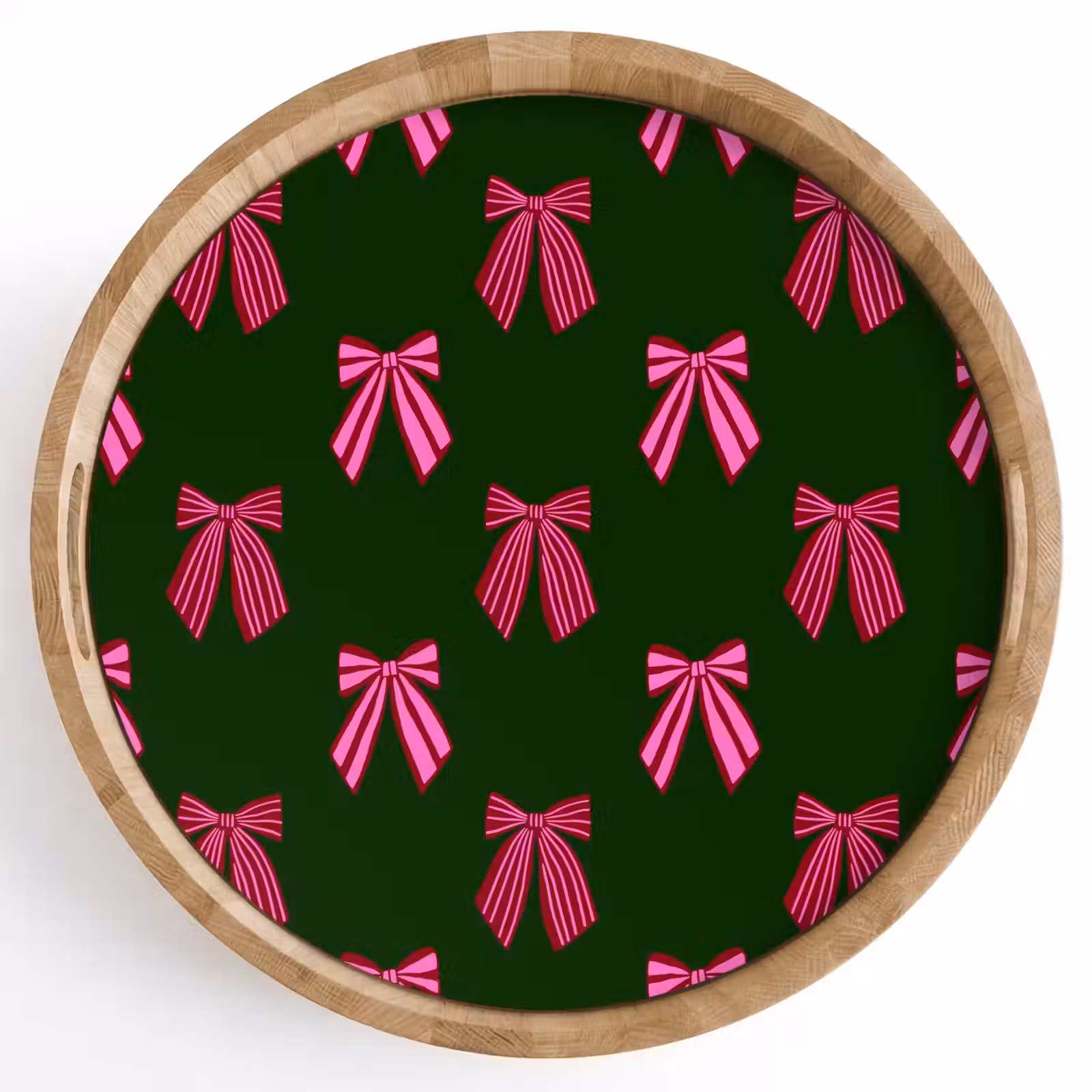 Dienblad - Strikken - Kerst - Roze - Groen — 1