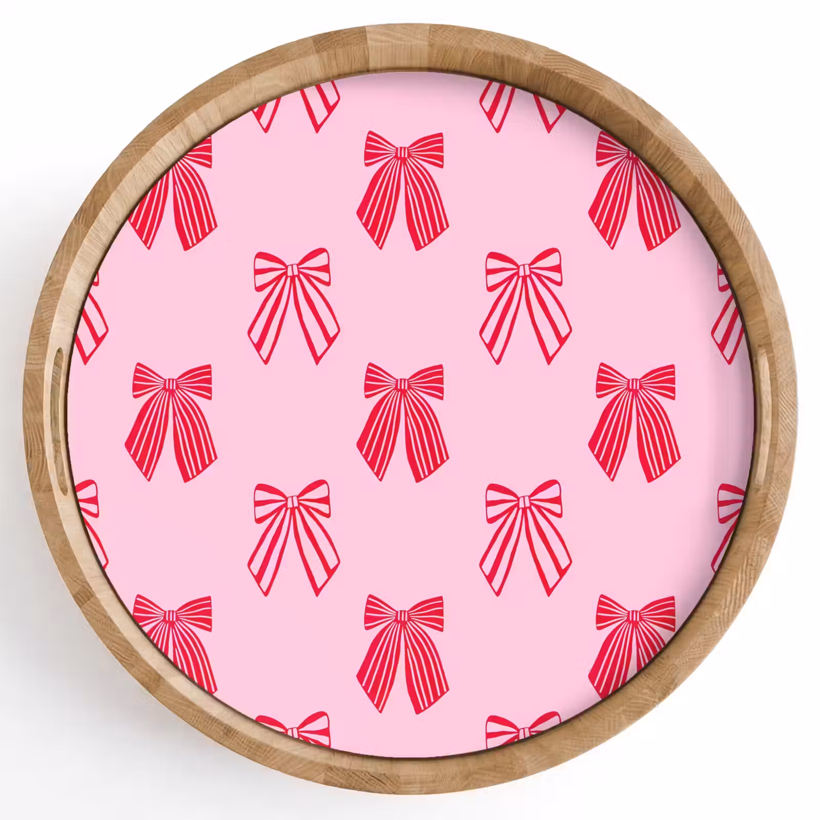 Dienblad - Strikken - Kerstmis - Roze - Rood — 1