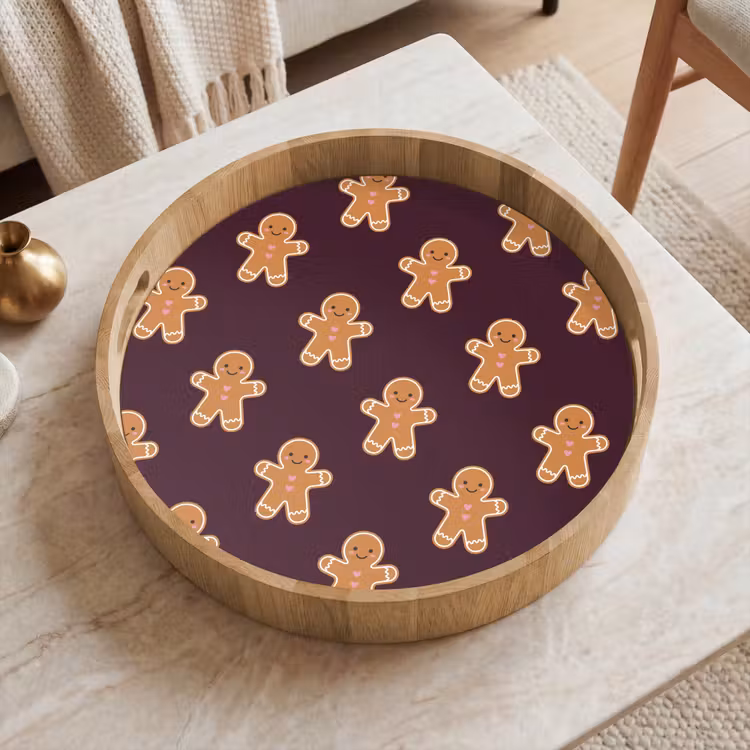 Dienblad - Peperkoek - Kerst - Burgundy — 2