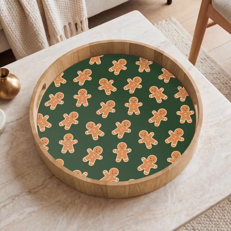 Dienblad - Peperkoek - Kerst - Groen - Bruin — 2
