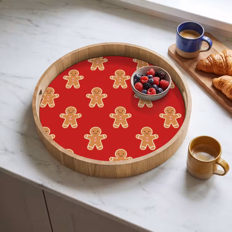 Dienblad - Peperkoek - Kerst -  Rood — 4