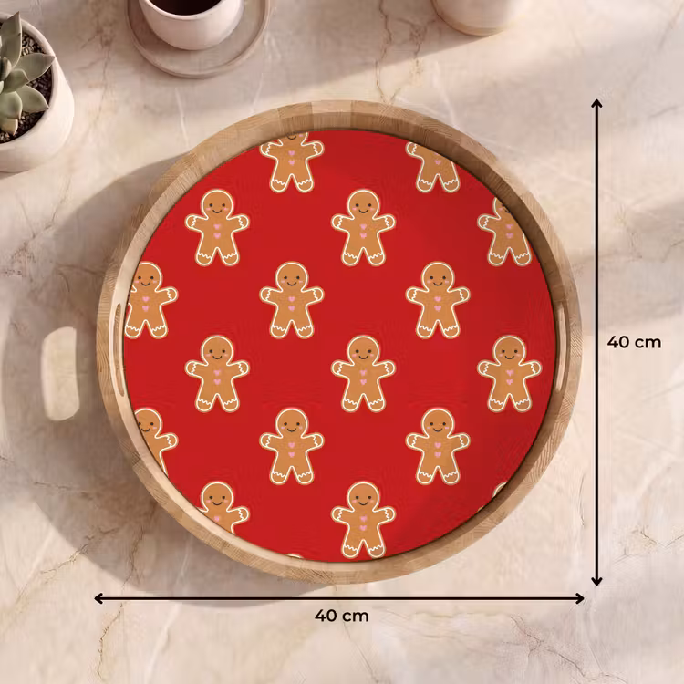 Dienblad - Peperkoek - Kerst -  Rood — 9