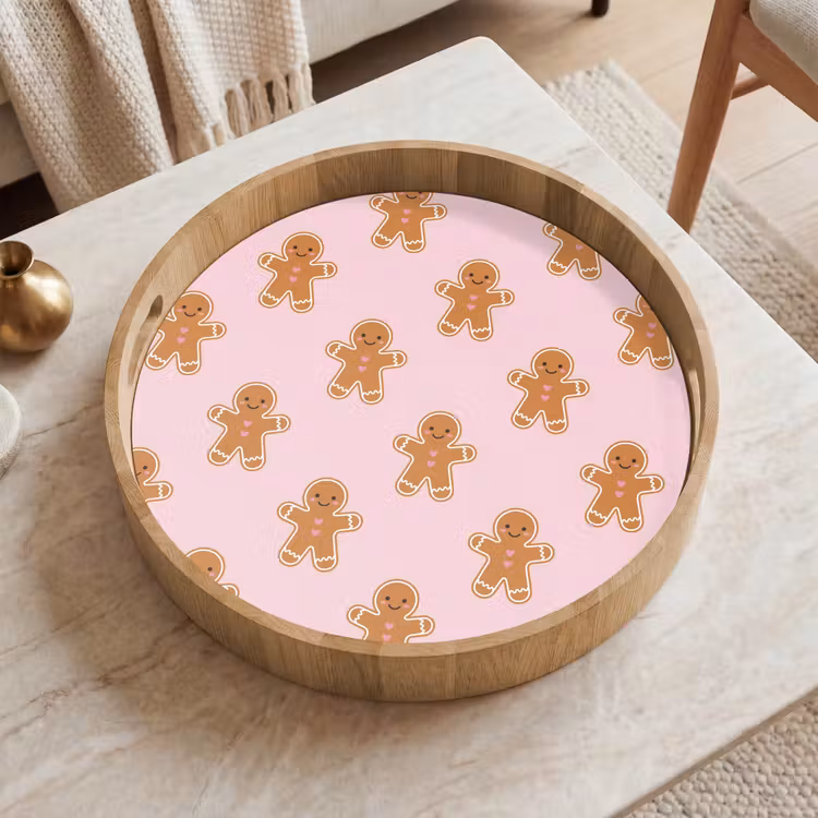 Dienblad - Peperkoek - Kerst - Roze — 2